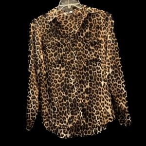 Leopard 2 Pocket Blouse